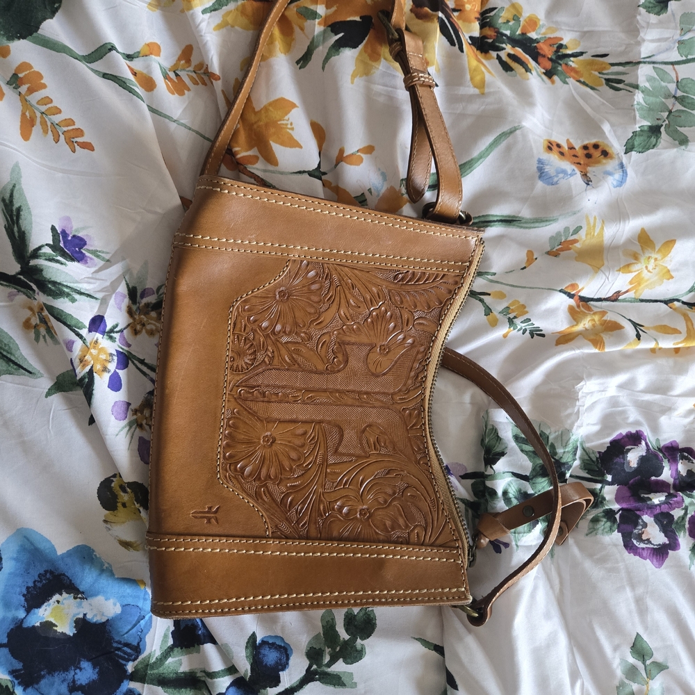Frye Tan Leather Crossbody Bag